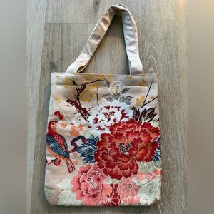 Antique kimono obi bag, handmade